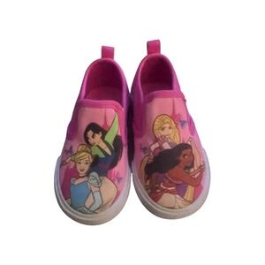 Disney Princess Slip-On Sneakers Toddler Girls Size 6 Pink